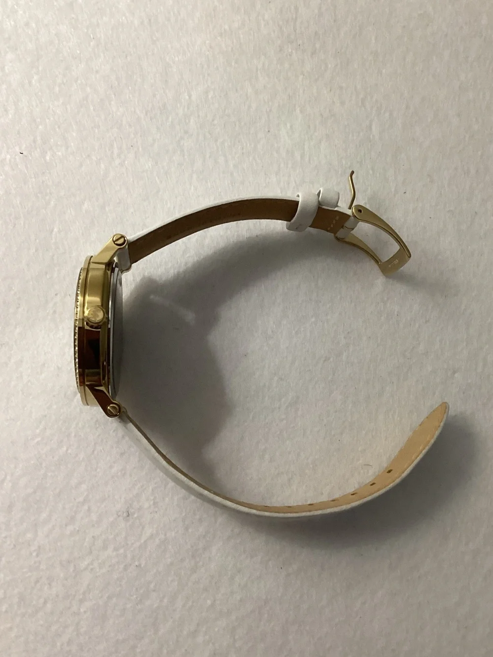 Michael Kors Corey Three-Hand White Leather Watch 38mm